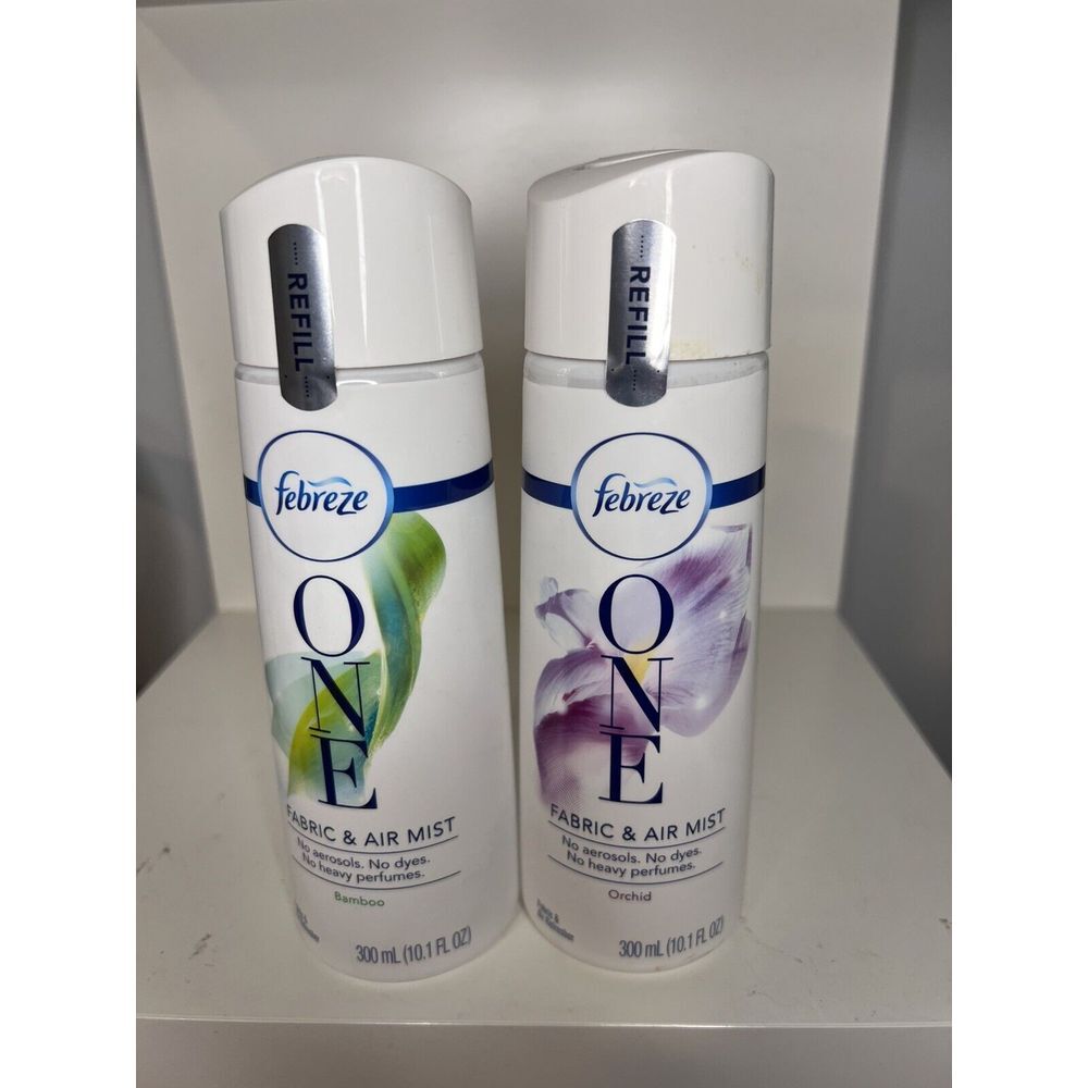 Febreze One LOT OF 2 FABRIC & AIR MIST ORCHID AND BAMBOO REFILLS NEW!  discontin